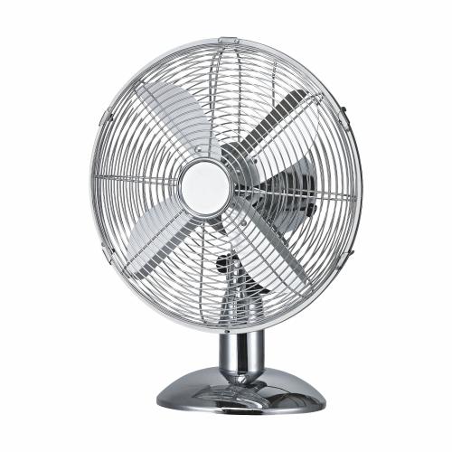 12 Inch Chrome Desk Fan – Stylish Cooling with Powerful Airflow