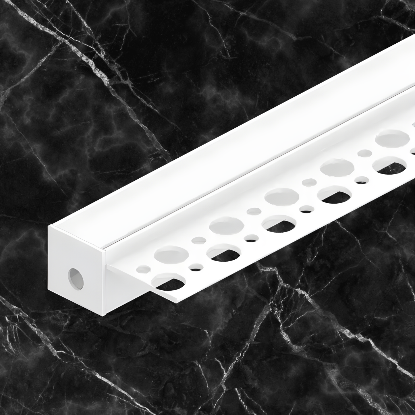 5 Pack of 3 Meter Tile Edge Aluminium LED Profile 18mm - 12mm Internal Width - With Opal Diffuser | SSM Electric