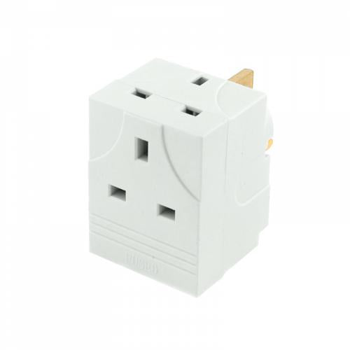Triple Socket 3 Way Plug Adaptor – Efficient Power Expansion