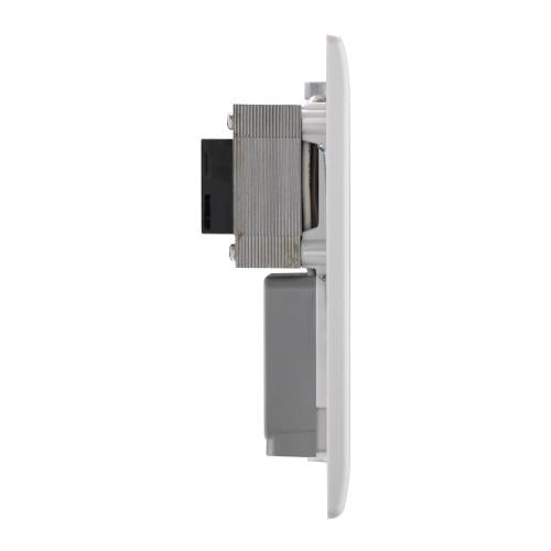 Nexus White Dual Voltage Shaver Socket – Safe & Versatile Bathroom Power