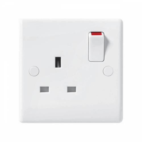 Nexus White 1 Gang Switched Socket – Reliable Everyday Power Solution