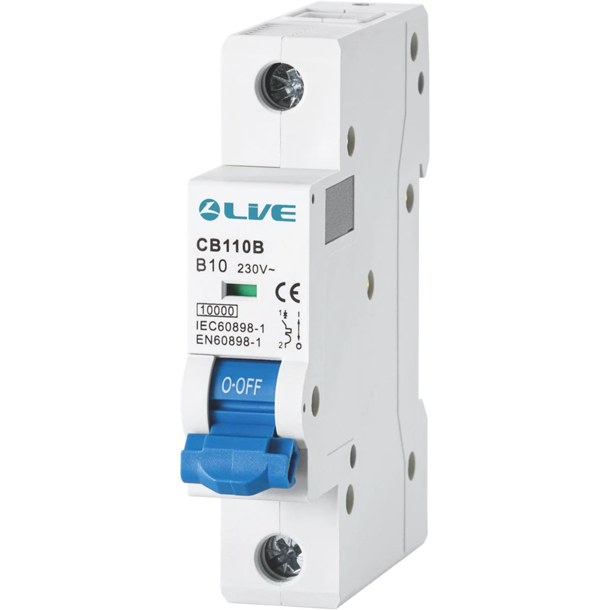Live CB106D Single Pole MCB 10kA D Curve 6A | 1P Circuit Breaker