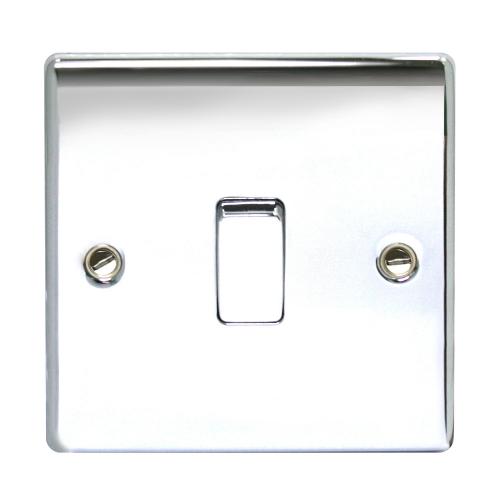 Polished Chrome 1 Gang Switch | 2 Way Mirror Finish