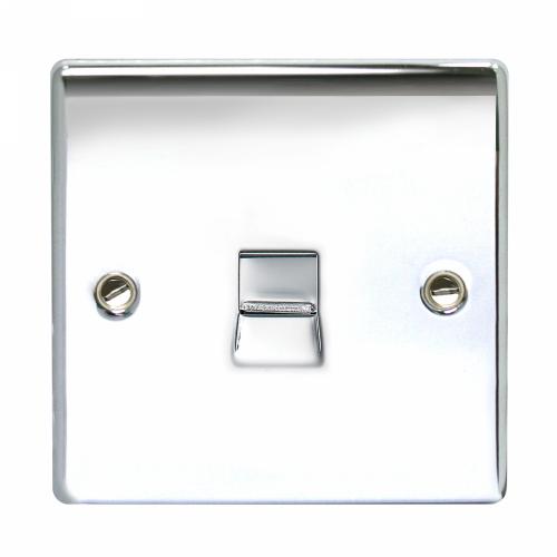 Polished Chrome BT Slave Socket | 1 Gang Extension Point