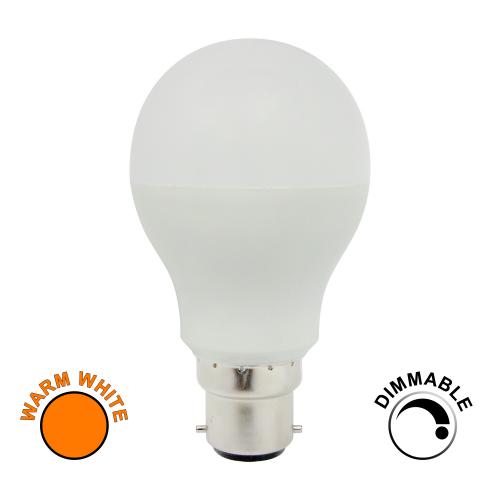 Dimmable 8.5W LED BC GLS Bulb – 2700K Warm White Efficiency