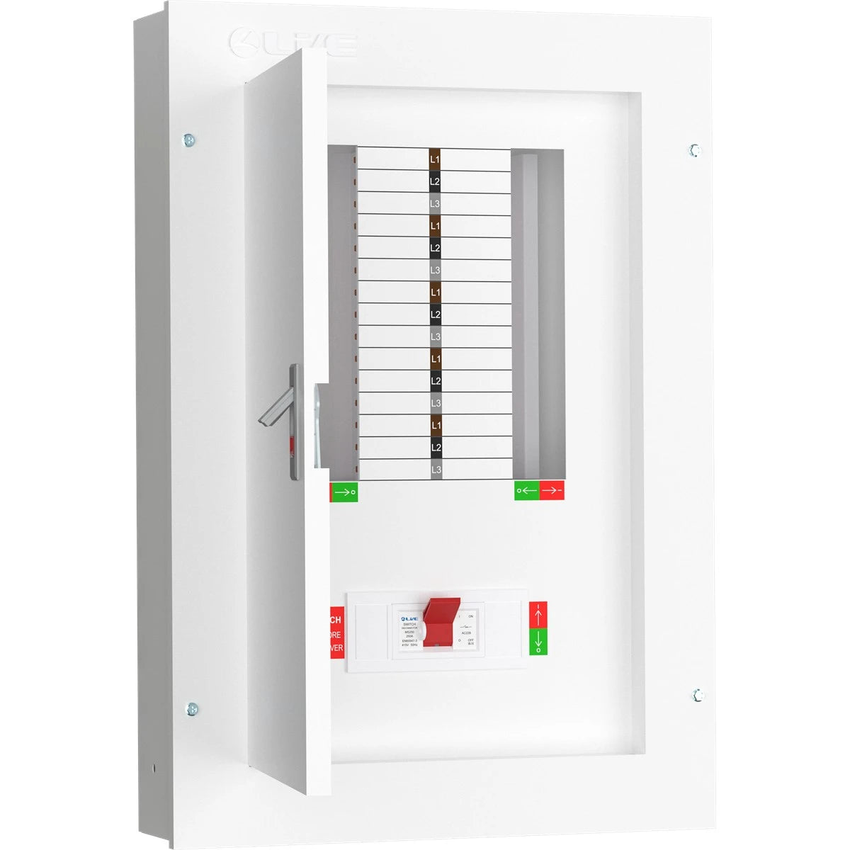 Live TPN10-250 10 Way Distribution Board – 3 Phase TP&N 250A Power Panel
