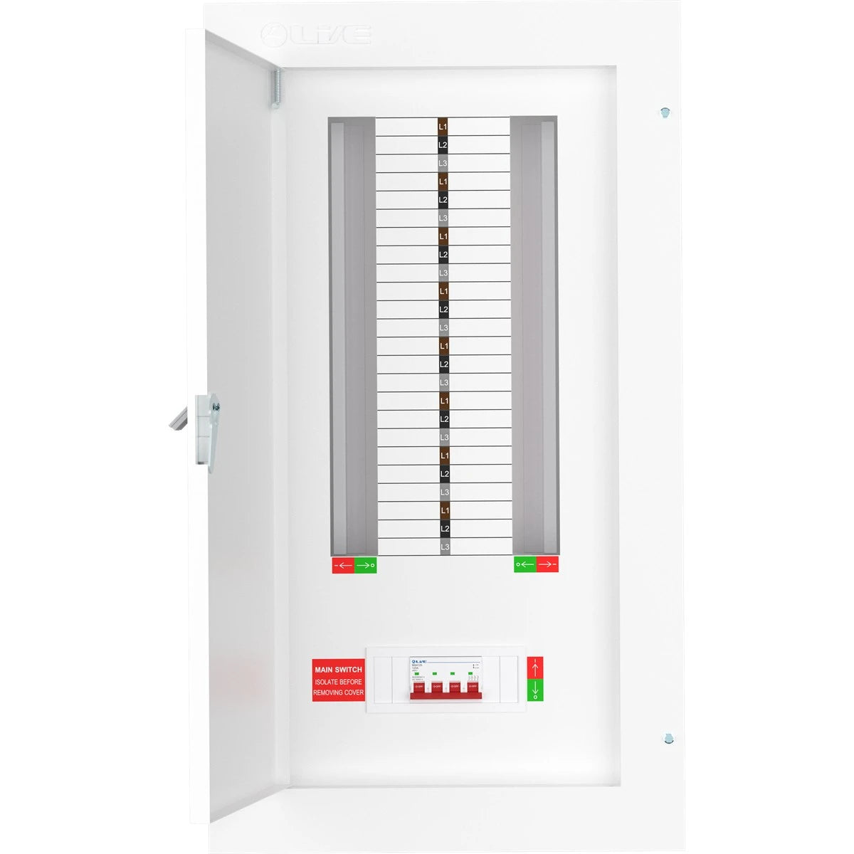 Live TPN16-125 16 Way Distribution Board – 3 Phase TP&N 125A Incomer