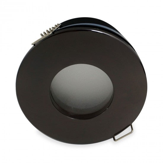 Bathroom Round Downlight IP65 Waterproof Rated Spotlight GU10 Black Chrome