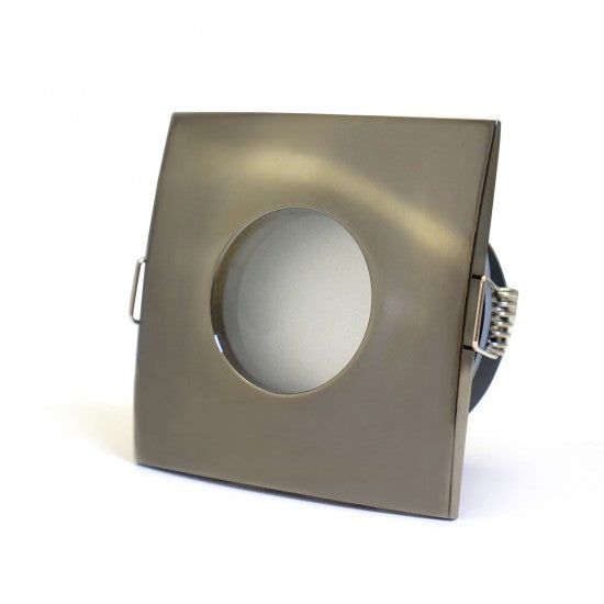 Bathroom Square Downlight IP44 Waterproof Rated Spotlight GU10 Black Chrome