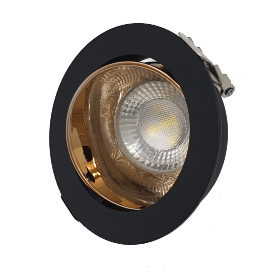 Ceiling Reflector Recessed Fix Downlight Rose Gold Black or White Black Chrome