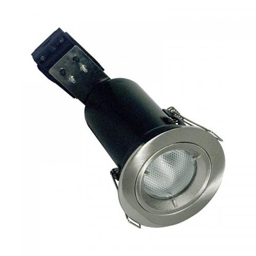 Satin Chrome Fire Rated GU10 Downlight – 100 Minute Fire Protection