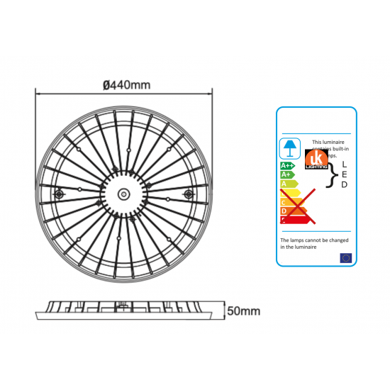 LED High Bay Light UFO Style IP65 Outdoor Commercial Warehouse Disc Light 150W