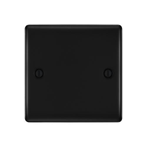 The Invisible Solution: 1 Gang Blank Plate in Matt Black