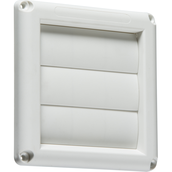 White 100mm Gravity Shutter for Extractor Fans