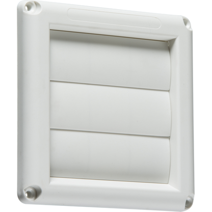 White 100mm Gravity Shutter for Extractor Fans