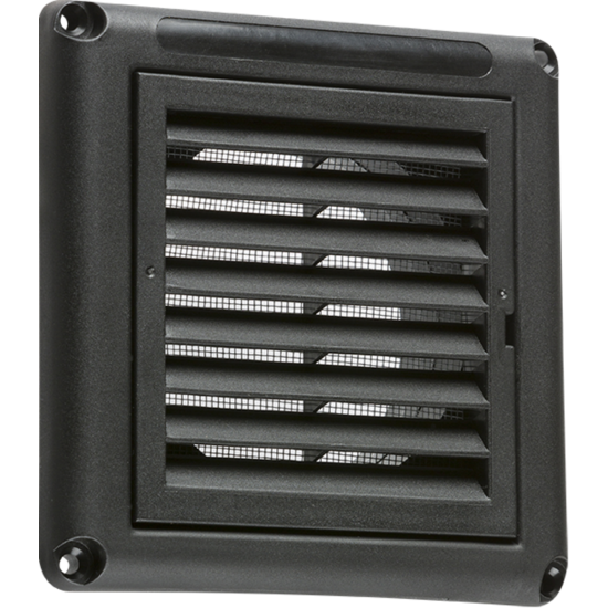 100mm Extractor Fan Grille with Integrated Fly Screen – Black