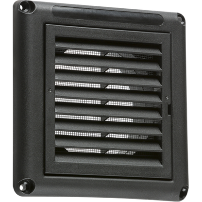 100mm Extractor Fan Grille with Integrated Fly Screen – Black