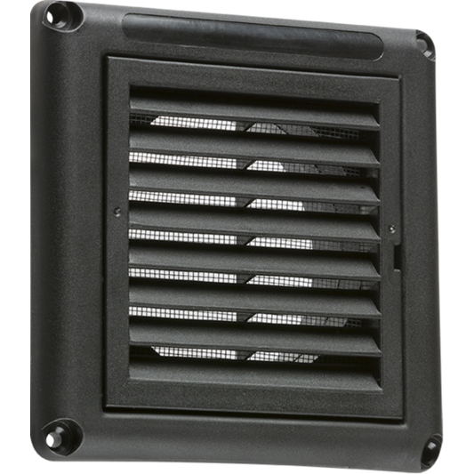 100mm Extractor Fan Grille with Integrated Fly Screen – Black