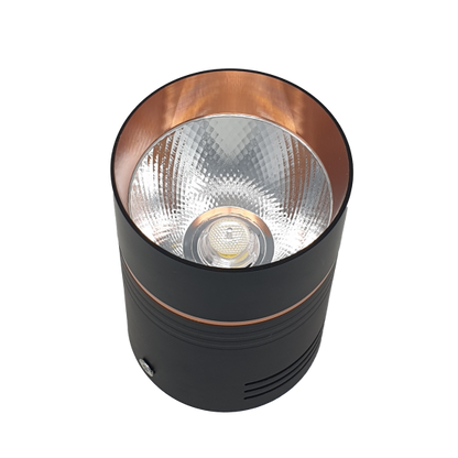 10W LED Copper Matt Black Ceiling Surface Mount Cylinder Downlight Spotlight