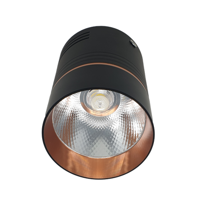 10W LED Copper Matt Black Ceiling Surface Mount Cylinder Downlight Spotlight