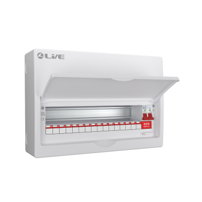 Live Electrical LSMC04/100 4 Way Metal Consumer Unit 100A Main Switch (2 usable)