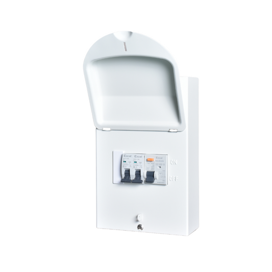 Garage Consumer Unit with RCD – 5 Module Lockable Board