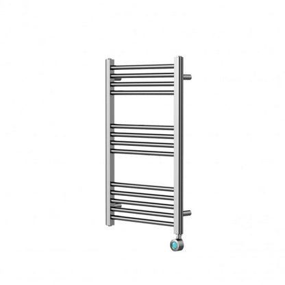 Electric Liquid Filled Towel Radiator – 300W Chrome Straight Design