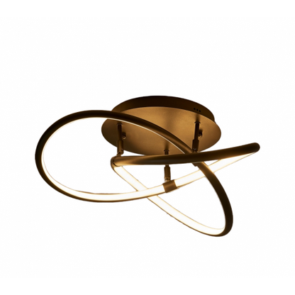 30W LED Matt Black Crossover Round LED Ceiling Light CCT Adjustable - Triac Dimmable