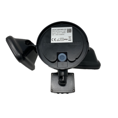 30W PIR Infrared Motion Sensor Outdoor Twin Security LED Flood Light Daylight 6000K