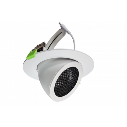 38W LED Tilt Recessed Ceiling Light – Adjustable CCT Indoor Retail Display Downlight with Angled Beam & Switchable Color Temperature