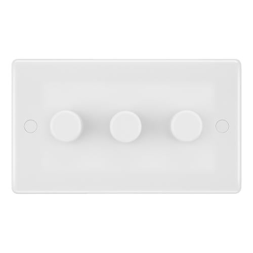 Nexus White 3 Gang 2 Way Dimmer Switch – Multi-Light Control Made Easy