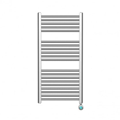 400W Electric Towel Radiator – Straight Chrome with Digital Thermostat