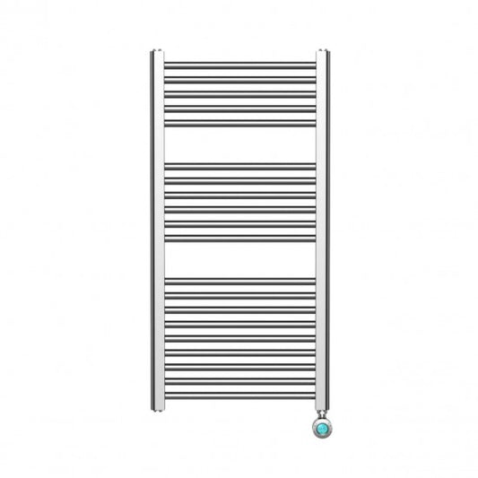 400W Electric Towel Radiator – Straight Chrome with Digital Thermostat