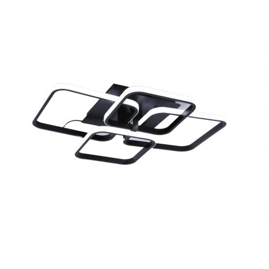 50W Square Designer LED CCT Adjustable Ceiling Light Black Finish