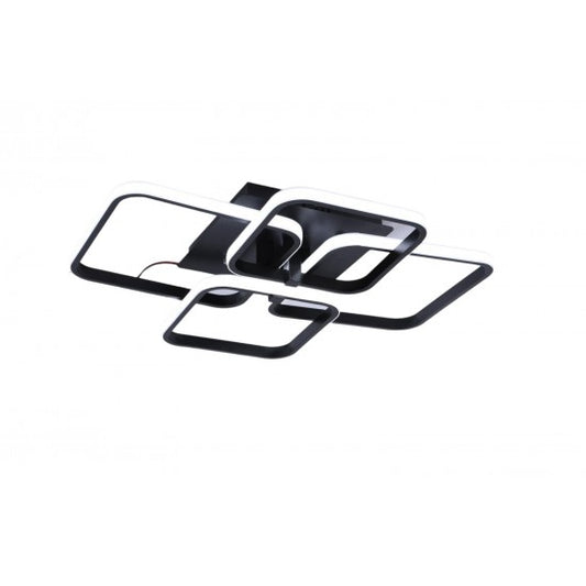 50W Square Designer LED CCT Adjustable Ceiling Light Black Finish