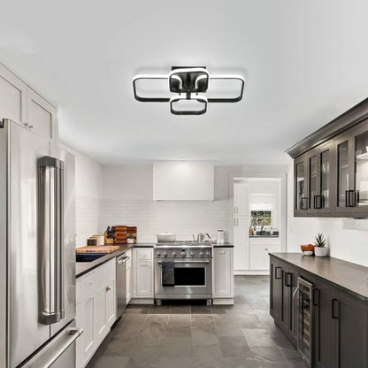 50W Square Designer LED CCT Adjustable Ceiling Light Black Finish