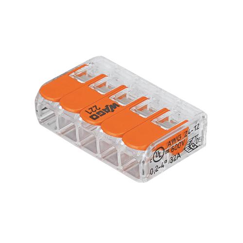 Wago 32A 5-Way Lever Connector – Pack of 25