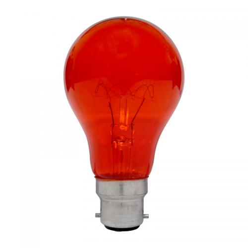 60W BC Fireglow GLS Red Decorative Bayonet Cap Bulb Ambient Lighting