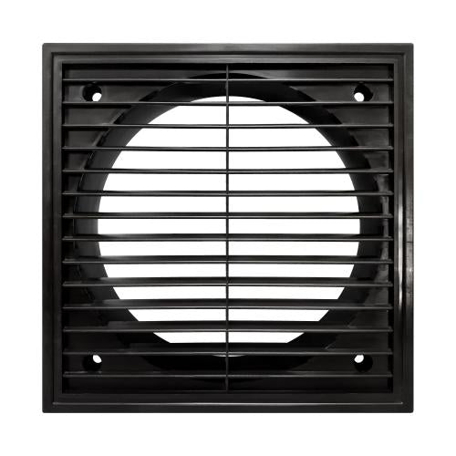 Black 6 Inch Ventilation Grill for 150mm Ducting