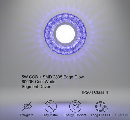 Spot Lights LED - Royal Crystal Cool White Spotlight with Blue Edge