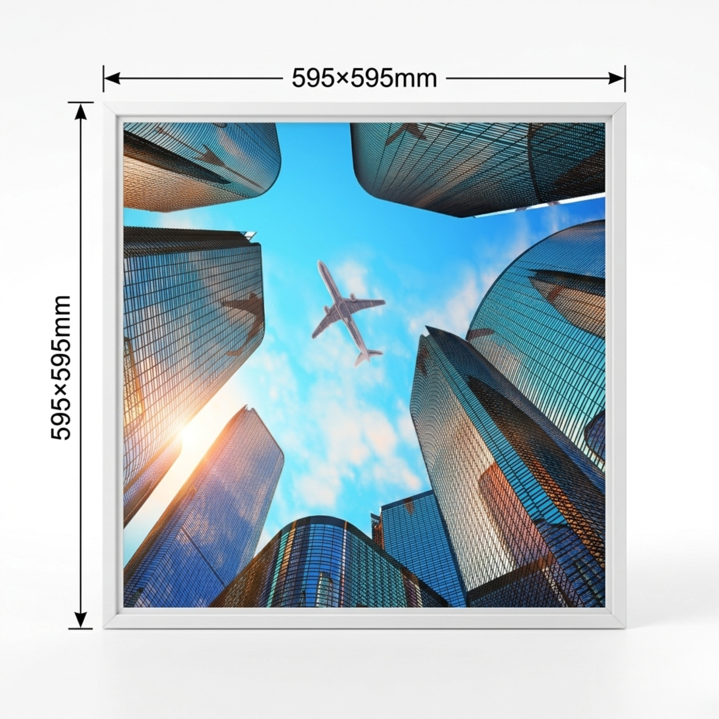 600x600 LED Panel Light 40W Cool White 6500K | Printed Ceiling Sky Panel Custom Designs
