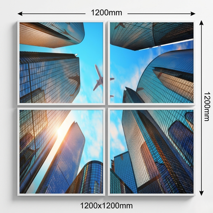 600x600 LED panel set of 4 sky ceiling panels 40W cool white commercial lighting UK
