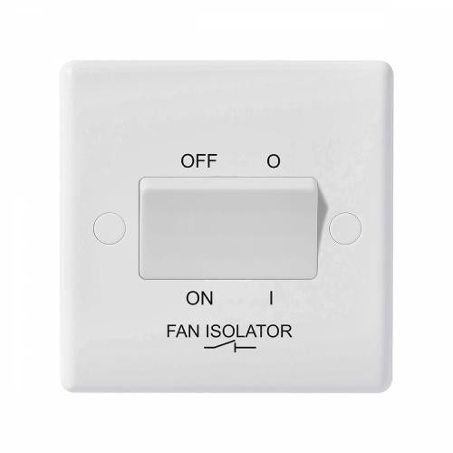 Nexus White Moulded 1 Gang 3 Pole Fan Isolator Switch – Safe Fan Control Solution