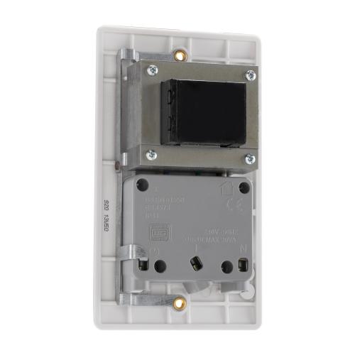Nexus White Dual Voltage Shaver Socket – Safe & Versatile Bathroom Power