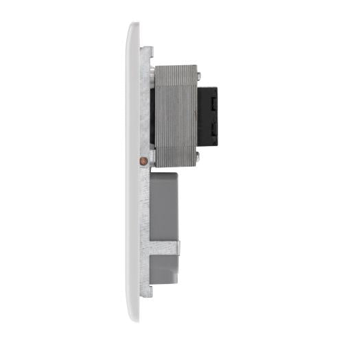 Nexus White Dual Voltage Shaver Socket – Safe & Versatile Bathroom Power