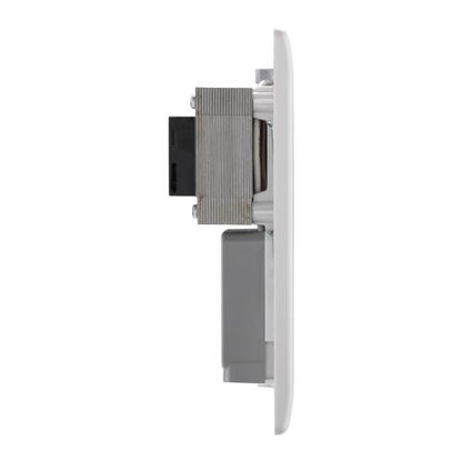 Nexus White Dual Voltage Shaver Socket – Safe & Versatile Bathroom Power