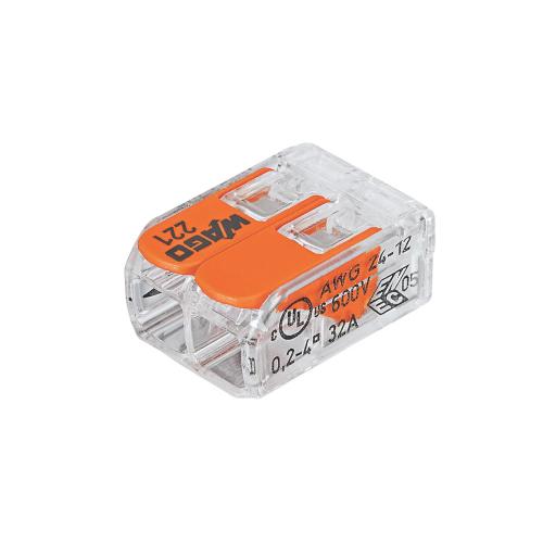 Wago 32A 2-Way Lever Connector – Pack of 100
