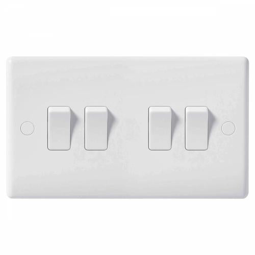 Nexus White Moulded 4 Gang 2 Way Switch – Advanced Multi-Circuit Control