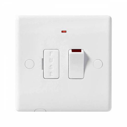 Nexus White Moulded 13A Switched Fused Spur with Neon – Safe Power Control