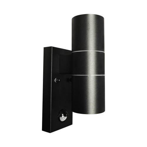 Up and Down Outdoor Wall Light with PIR – Black Finish with Intelligent Motion Detection